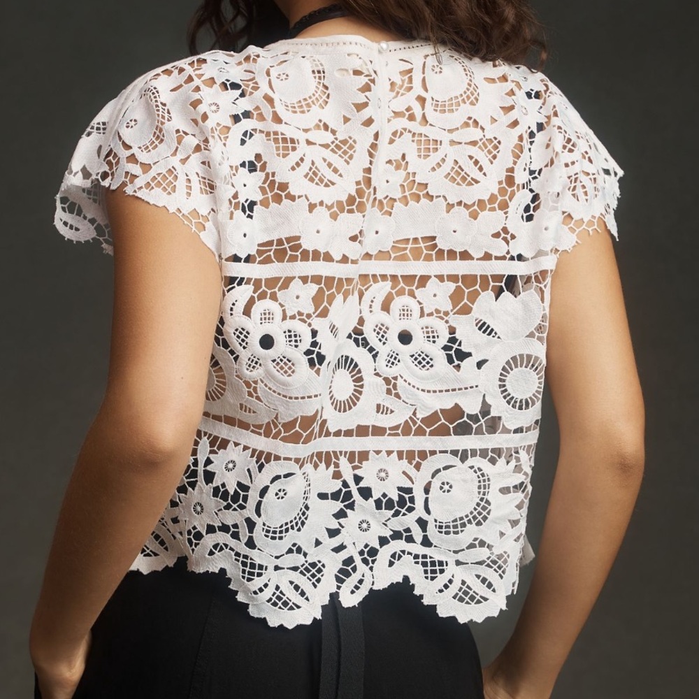 Anthropologie Forever that Girl Lace top, size Small NWT